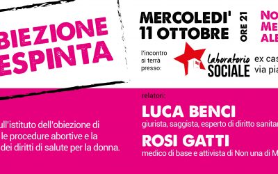 11.10.2017 – Dibattito sul diritto all’aborto con Luca Benci e Rosi Gatti