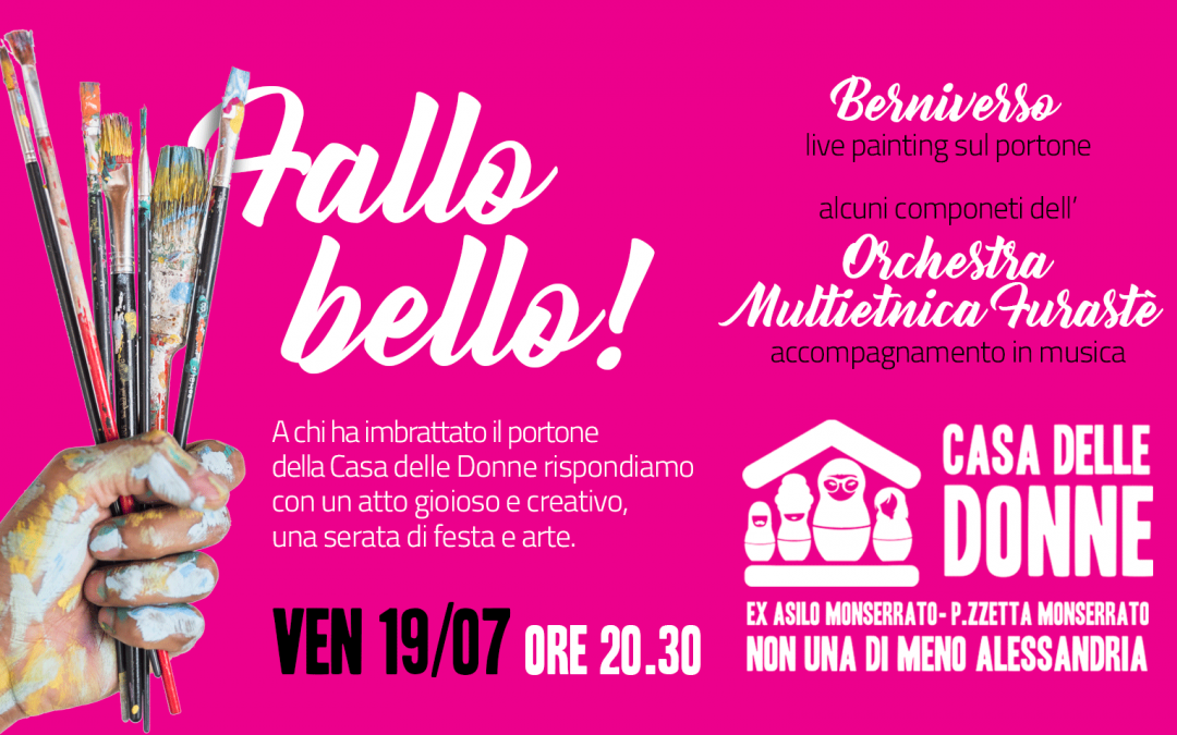 Venerdì 19 luglio, “Fallo bello!”. Live painting e musica