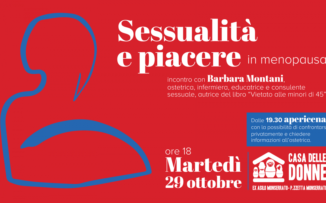 Martedì 29 ottobre un evento dedicato a sessualità e piacere in menopausa