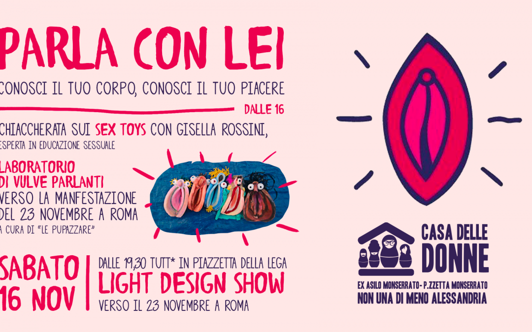 “Parla con lei” e light design show verso il 23 novembre