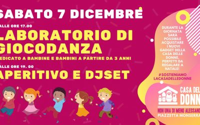 Laboratorio di Giocodanza per bambine e bambini sabato 7 dicembre