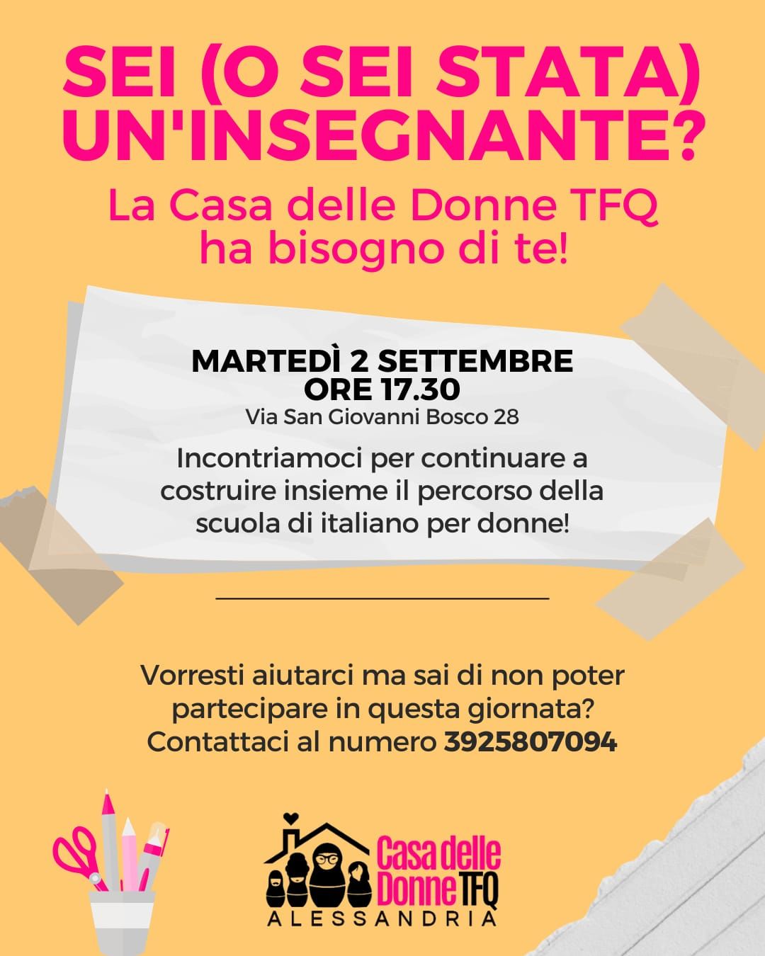 sei-o-sei-stata-uninsegnante-la-casa-delle-donne-tfq-ha-bisogno-di-te